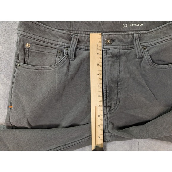 The Normal Brand Pants Slim Fit Stretch Comfort Terry 5 Pocket Gray Men's 31x30 - Picture 9 of 13